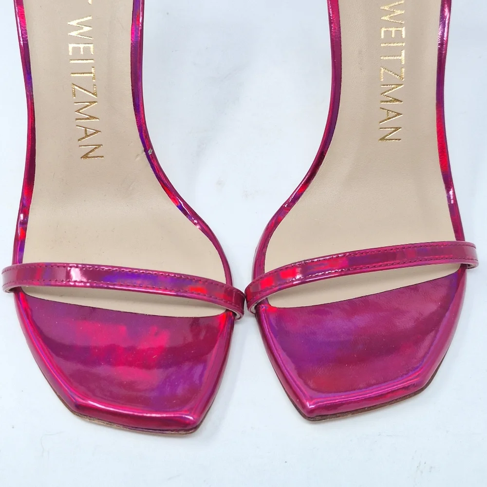 Stuart Weitzman Nudistcurve 100mm pink Sandals heels size 6.5